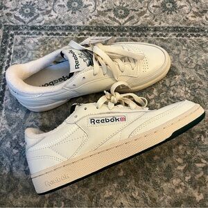Brand New White/Green Reebok Club C 85 Vintage Tennis Sneakers